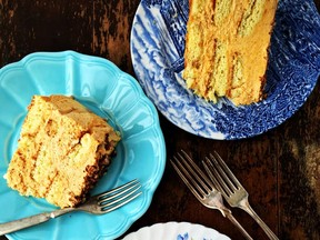 Pumpkin Tiramisu with Candied Pecans.