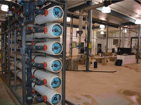 The reverse osmosis filters at the Yellow Quill First nation's water treatment plant.