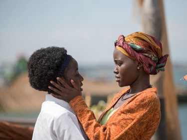 Madina Nalwanga (L) and Lupita Nyong'o star in Disney's "Queen of Katwe."