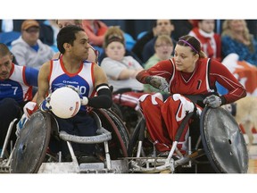 Regina-born Miranda Biletski is the only female on Canada's wheelchair rugby team. (Courtesy Wheelchair Rugby Canada)