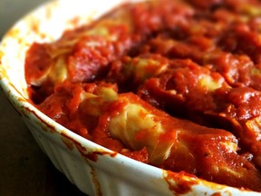 Cabbage Rolls with Tomato Sauce.