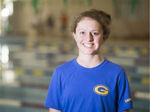 SASKATOON, SASK--OCTOBER 02 2015-Samantha Ryan, who is training to try and earn a spot on the Canadian ParaOlympics team headed to Rio, poses for a photograph at the Shaw Centre on Friday, October 2nd, 2015. (Liam Richards/the StarPhoenix)