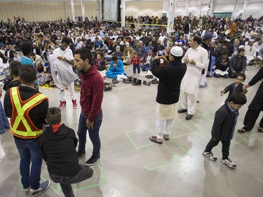 Thousands of Muslims from across Saskatchewan gather at Prairieland Exhibition Centre for Eid, marking the end of the Islamic pilgrimage known as Hajj, September 12, 2016.