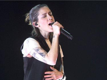 Tegan and Sara perform the first show of the band's Love You To Death North American tour at TCU Place in Saskatoon on Sept. 9.