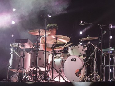 Drummer Brendan Buckley performs with the Tegan and Sara Sept. 9 at TCU Place in Saskatoon.