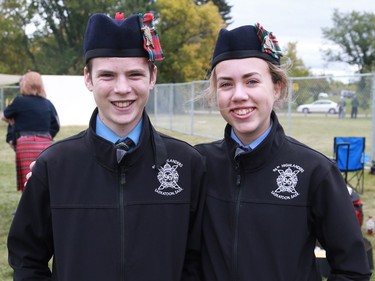 Caelan Kinnaird and Emma Woodtke are on the scene at the Highland Games at Diefenbaker Park in Saskatoon on September 11, 2016.