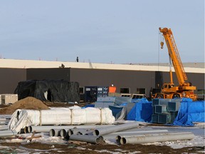 Work is continuing on the new City of Saskatoon civic operations centre (shown in March 2016) on Valley Road