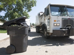 Saskatoon city hall is examining how to solve the problem of streets so crowded with parked vehicles it makes the pickup of garbage and recycling material difficult.