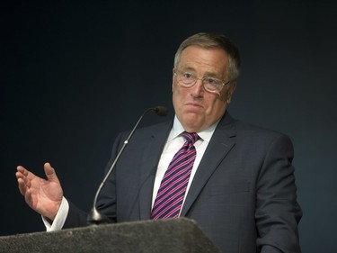 Mayoral candidate Don Atchison during a town hall meeting at Cathedral of the Holy Family hosted by Canadian Condominium Institute North Saskatchewan Branch, September 14, 2016.
