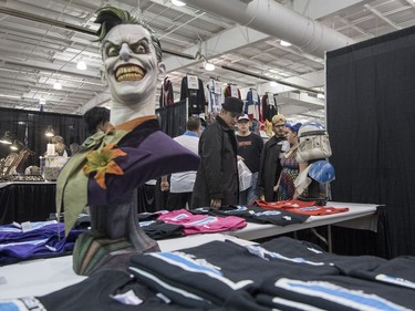 A bust of the Joker during the Saskatoon Comic and Entertainment Expo at Prairieland Park in Saskatoon, September 17, 2016.