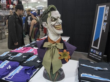 A bust of the Joker during the Saskatoon Comic and Entertainment Expo at Prairieland Park in Saskatoon, September 17, 2016.