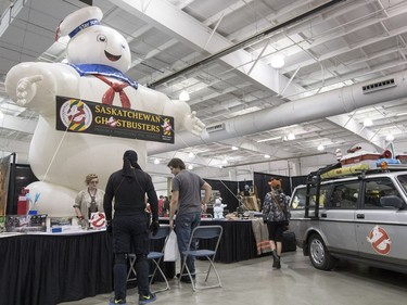 The Saskatoon Ghostbusters booth during the Saskatoon Comic and Entertainment Expo at Prairieland Park in Saskatoon, September 17, 2016.