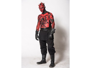 Rob Folk as Darth Maul poses for a photograph during the Saskatoon Comic and Entertainment Expo at Prairieland Park in Saskatoon, September 17, 2016.