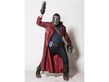 Kris Brehaut as Star Lord poses for a photograph during the Saskatoon Comic and Entertainment Expo at Prairieland Park in Saskatoon, September 17, 2016.