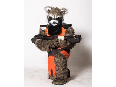 Jean-Paul Belanger as Rocket Raccoon poses for a photograph during the Saskatoon Comic and Entertainment Expo at Prairieland Park in Saskatoon, September 17, 2016.