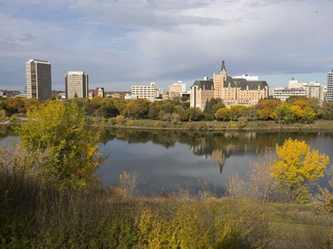 The colourful riverbank as fall arrives, September 21, 2016.