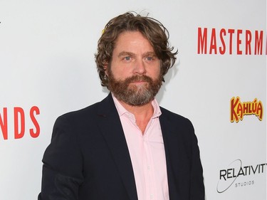 Zach Galifianakis attends the premiere of "Masterminds" in Hollywood, California, September 26, 2016.