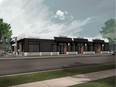 An artist's rendering of the building that used to house the Shop Easy Foods on Seventh Avenue in Saskatoon's City Park neighbourhood. The building was purchased for $1.5 million by two local physicians late last week, who are expected to spend upwards of $500,000 redeveloping it.