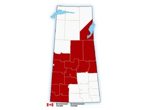 Snowfall warnings in effect Oct. 5, 2016. (Environment Canada)