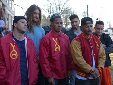 L-R: Jimmy Tatro, Brock O'Hurn, Andre Hall, Yousef Erakat and Michael Tornabene star in "Tyler Perry's Boo! A Madea Halloween."