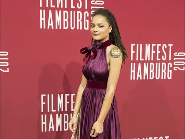 Sasha Lane attends the Hamburger Filmfest premiere of "American Honey" at Cinemaxx movie theatre in Hamburg, Germany, October 9, 2016.