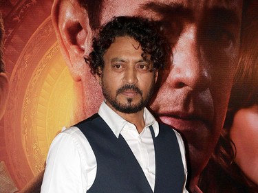 Bollywood actor Irrfan Khan attends the premiere of his Hollywood American mystery thriller "Inferno," directed by Ron Howard, in Mumbai, India, October 12, 2016.