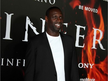 Omar Sy arrives at the Los Angeles premiere of "Inferno," held at the DGA Theatre in Los Angeles, California, October 26, 2016.
