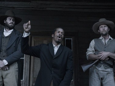 L-R: Nate Parker, Jayson Warner Smith and Armie Hammer star in "The Birth of a Nation."