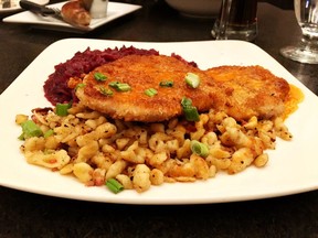 Build-your-own schnitzle was one of the highlights at the German Cultural Centre restaurant.