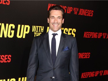Jon Hamm attends the premiere of 20th Century Fox's "Keeping Up With The Joneses" in Los Angeles, California, October 9, 2016.