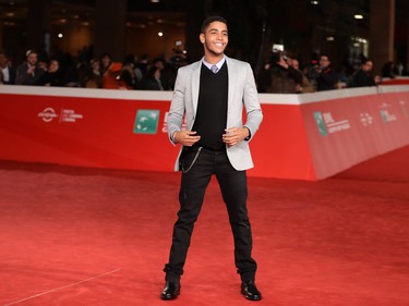 Actor Jharrel Jerome walks a red carpet for "Moonlight" on October 13, 2016 in Rome, Italy.