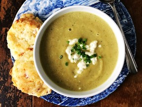 Cream of Celery Soup with Boursin. Renee Kohlman Photos