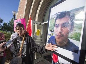 In front of North Battleford Provincial Court, Colten's brother William Boushie spoke to the media this past summer. Members of the Boushie family are now calling for an out-of-province investigator to handle the case.