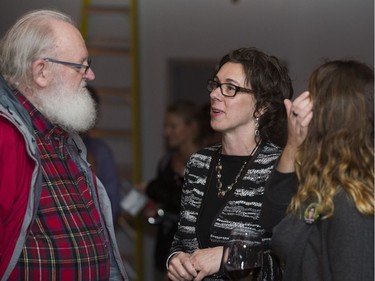 Village Guitar and Amp on 20th Street West was where Kelley Moore and supporters gathered for election night while awaiting the final results of the Saskatoon mayoral race, October 26, 2016.