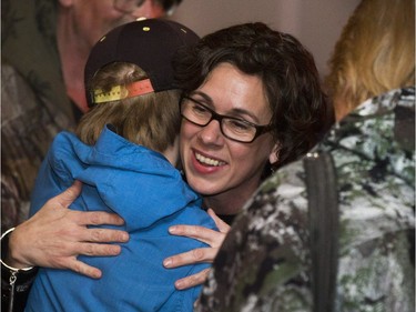 Village Guitar and Amp on 20th Street West was where Kelley Moore and supporters gathered for election night while awaiting the final results of the Saskatoon mayoral race, October 26, 2016.