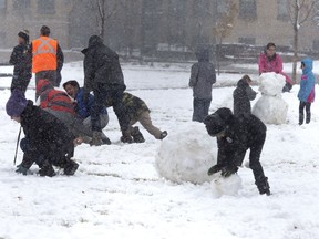 Saskatoon is expected to see between five to 10 centimetres of snow on Thursday.