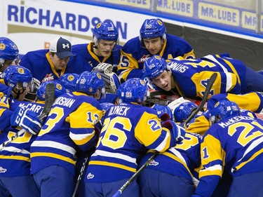 The WHL's Saskatoon Blades and their provincial rivals the Prince Albert Raiders renewed their rivalry for the 2016-17 season in Saskatoon, October 6, 2016.