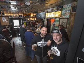 Matt Pinch, left, and Ryan Johnston are two of the partners behind Leopold's Tavern, which opened on Friday just off Broadway.