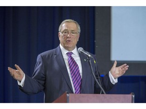 SASKATOON, SASK.; SEPTEMBER 28, 2016 - 0928 news mayors  Don Atchison speaking at the mayoral forum at Prairieland Center, September 28, 2016. (GordWaldner/Saskatoon StarPhoenix)