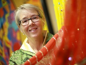 Koreen Geres, one of the organizers of the multicultural festival Prairie Prism, attends the event at Mount Royal Collegiate in Saskatoon on Oct. 2.