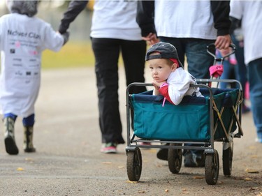 Participants walk and run at Canadian Breast Cancer Foundation's CIBC Run for the Cure at Prairieland Park in Saskatoon on October 2, 2016.