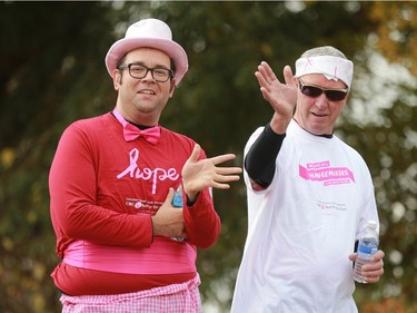 Participants walk and run at Canadian Breast Cancer Foundation's CIBC Run for the Cure at Prairieland Park in Saskatoon on October 2, 2016.