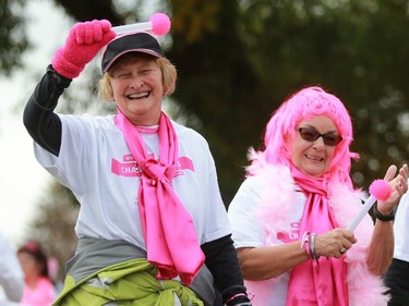 Participants walk and run at Canadian Breast Cancer Foundation's CIBC Run for the Cure at Prairieland Park in Saskatoon on October 2, 2016.