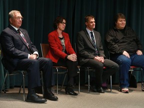 Mayoral candidates at a Mayor's forum at Luther Heights in Saskatoon on October 5, 2016.