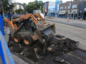 SASKATOON,SK-- July 25/2016  0726 news broadway construction  --- Work continues on Broadway reconstruction from 11th Street to 8th Street, Monday, July 25, 2016, appearing to be mainly stripping of old pavement.  (GREG PENDER/STAR PHOENIX)