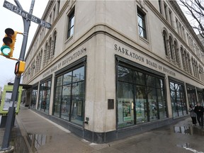 The Saskatoon Public School Division board office can be seen in downtown Saskatoon.