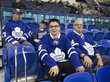 Fans of the Toronto Maple Leafs were on hand for the team's pre-game skate at SaskTel Centre before facing the Ottawa Senators, October 4, 2016.