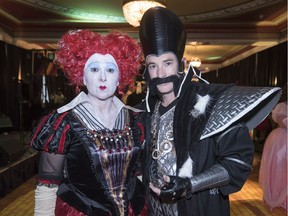 Christine Huffan, left, and Dale Huffman at RUH's Royal Twisted Tea Party at the Delta Bessborough on Saturday.