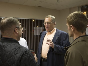 Don Atchison with supporters in his campaign headquarters while waiting on the results of the civic election, October 26, 2016.