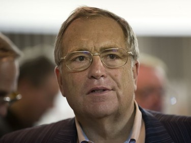 Don Atchison watches results in his campaign headquarters during the civic election, October 26, 2016.